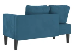 Sofá* Chaise lounge com almofadões veludo PT825002 Azul