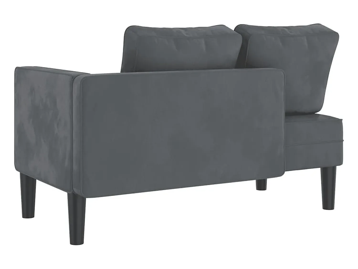 Chaise lounge com almofadões veludo -escuro PT854854^ Sofá