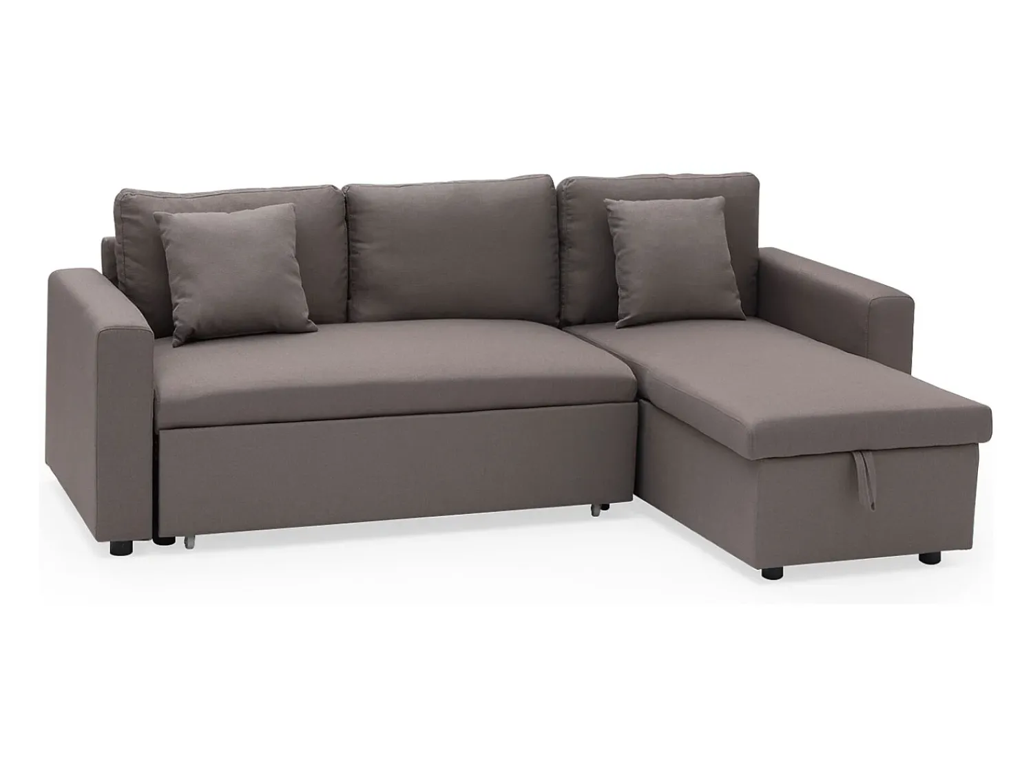 Discount Happy Garden CLARK Sofá-cama de canto de 3 lugares em taupe Castanho