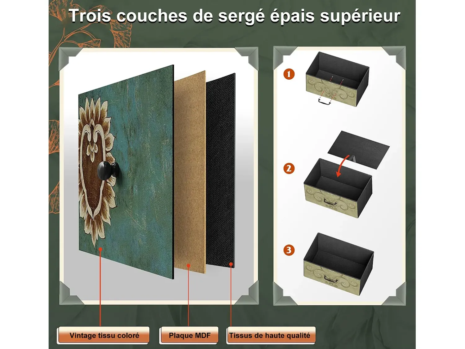 Cômoda de 9 gavetas para quarto, estilo industrial, estrutura de metal, tampo de madeira, multicolorida^ Vitrina