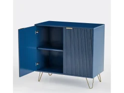 Cômoda de 2 portas com prateleira, aparador, armário de cozinha, quarto, 80 x 40 x 78 cm,^ Vitrina