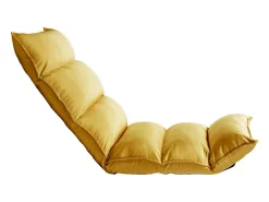 Poltrona*vidaxl Colchão dobrável tecido mostarda Amarelo
