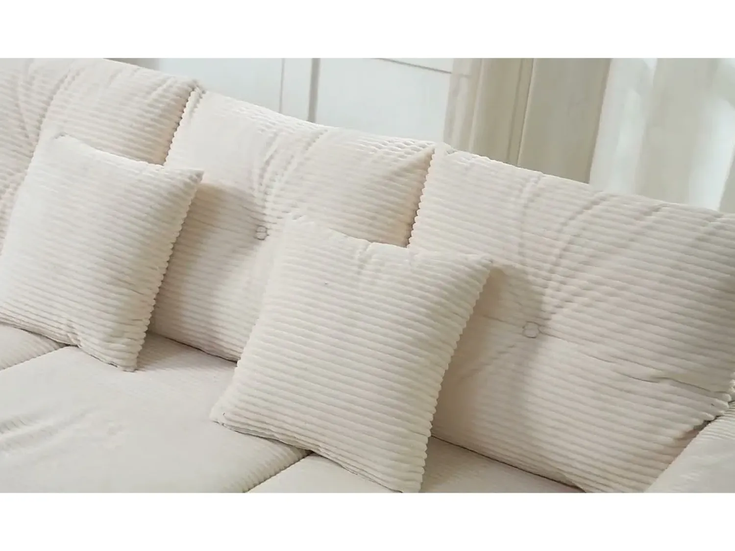 Sofá*ModernLuxe Combinação de sofá moderno 184x84.5x85.5cm - com apoio de pés removível e iluminação LED - com bolsos laterais - combinação livre - Cinza Cinzento