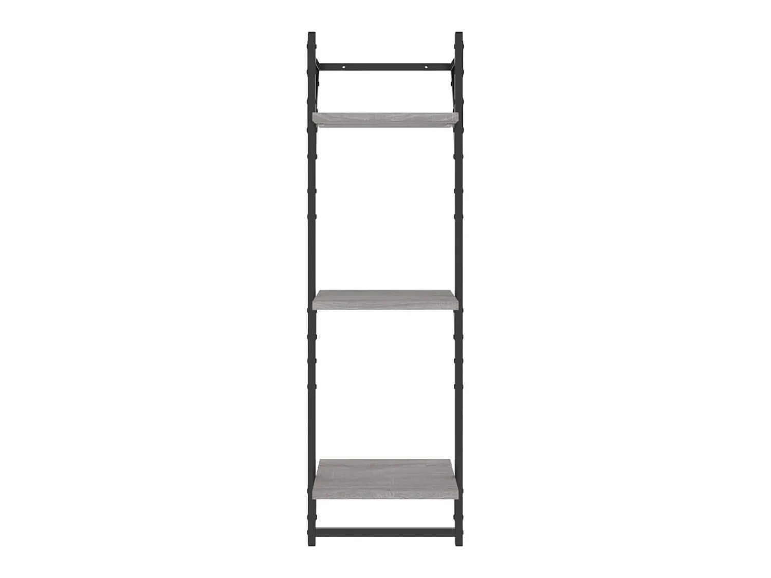 Prateleira|vidaxl Conj. prateleiras c/ barras 6pcs derivados madeira cinza sonoma Cinzento