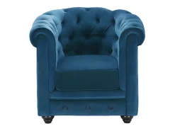 Poltrona|Vente-unique Conjunto 2 poltronas CHESTERFIELD em veludo Azul esverdeado