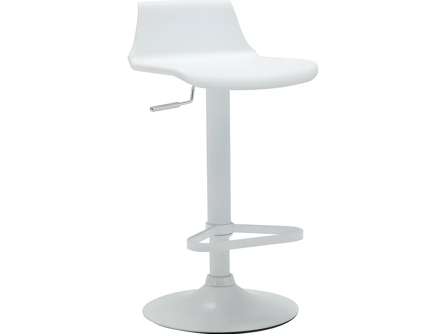 Best Vente-unique Conjunto “Comer em pé”: móvel de bar SATURNE + 2 bancos altos CALAS - Branco e cinza cimento Cinzento / Branco