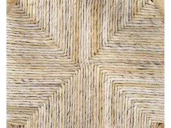 Banco*Vente-unique Conjunto de 2 bancos altos em teca e palha cor natural - POGIANA Natural claro