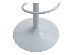 New Vente-unique Conjunto de 2 bancos altos pele sintética, altura regulável, natural e branco - MONTENEGRO Natural claro / Branco