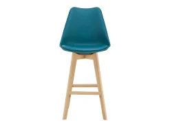 Helloshop26 Conjunto de 4 bancos altos de plástico sintético em faia 105x48x58 cm turquesa 03_0008823^ Banco