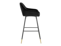 Discount Loft24 Conjunto de 2 bancos de bar em MDF branco Preto