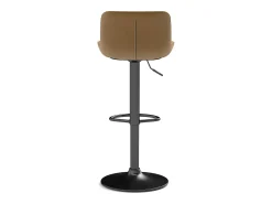 Banco*Hauss Spole Conjunto de 4 bancos de bar s, com altura regulável, em veludo e metal. Castanho