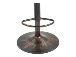 Hauss Spole Conjunto de 2 banquetas ajustáveis ​​- Estrutura em metal e encosto em rattan - Almofada em linho^ Banco
