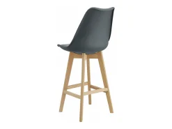 Banco*Helloshop26 Conjunto de 6 banquetas de bar em plástico sintético acabamento em faia 105 x 48 x 58 cm cinza 03_0008726 Bege
