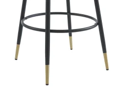 Banco|Vente-unique Conjunto de 2 banquetas de bar em veludo e metal - - ELIRAM Bege