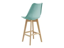 Banco|Helloshop26 Conjunto de 6 banquetas de bar em plástico sintético acabamento em faia 105x48x58 cm cor menta 03_0008727 Bege