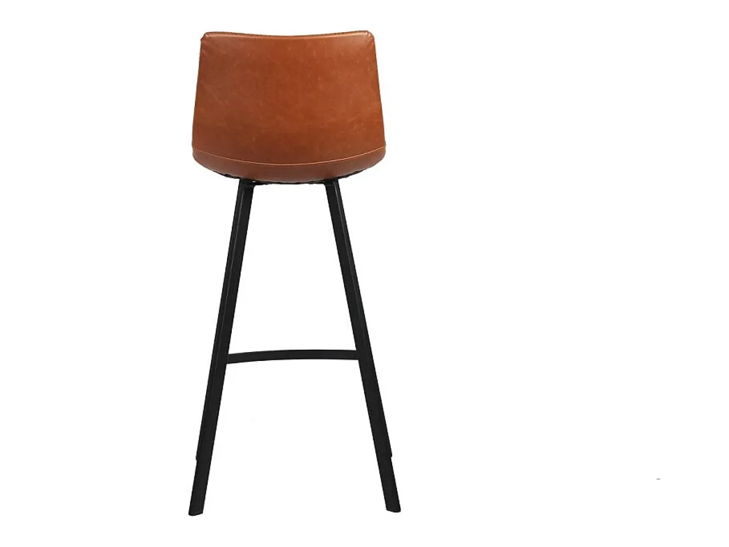 Hot Meublorama Conjunto de 2 banquetas de bar OZON – Cor Cognac – Assento em PU – Conforto moderno e estilo elegante Castanho