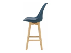 Banco*Helloshop26 Conjunto de 6 banquetas de bar em plástico sintético acabamento em faia 105 x 48 x 58 cm azul 03_0008725 Bege