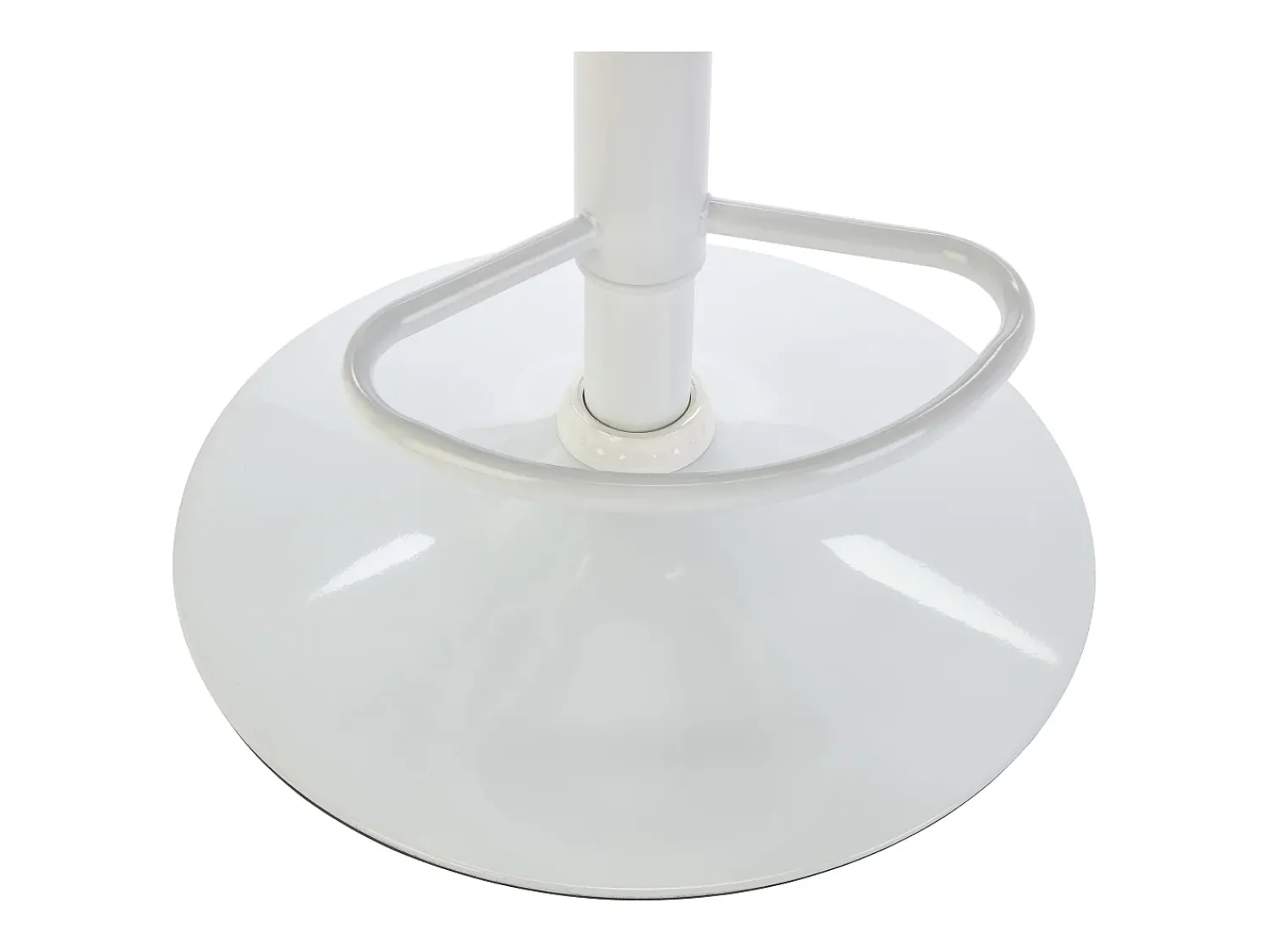 Banco*Vente-unique Conjunto de 2 banquetas de bar em tecido e metal - e branco - CARSTEN Creme