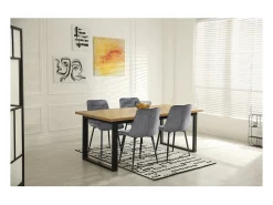 Clearance Habitat et jardin Conjunto de 4 cadeiras de jantar em tecido premium 