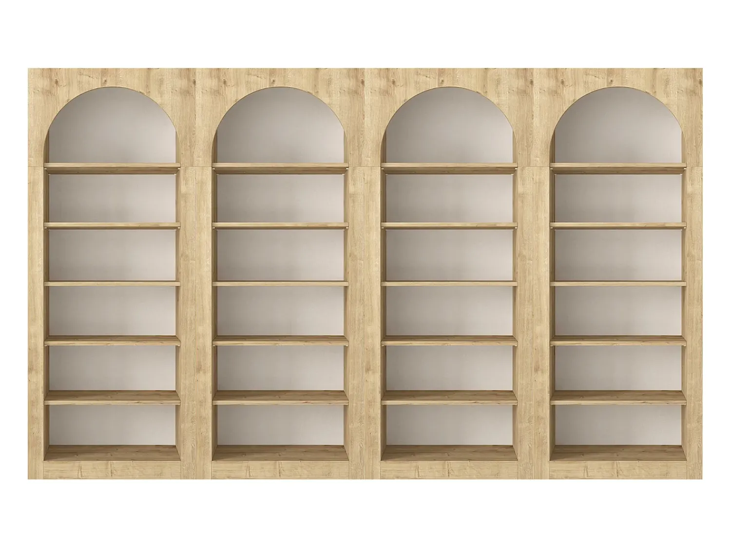 Vente-unique Conjunto de 4 estantes com 6 nichos - - CYMORA^ Biblioteca