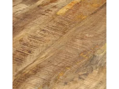 Mesa De Centro|vidaxl Conjunto de 3 mesas de apoio redondas em madeira de manga bruta - design contemporâneo, acabamento natural, economiza espaço Castanho