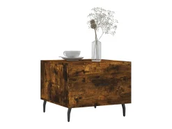 Mesa De Centro| Conjunto de 2 Mesas de Centro | Mesa de apoio | Mesa de café 50x50x40 cm madeira processada cor fumado Castanho