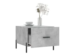 Mesa De Centro* Conjunto de 2 Mesas de Centro | Mesa de apoio | Mesa de café 50x50x40 cm madeira processada cinza cimento Cinzento