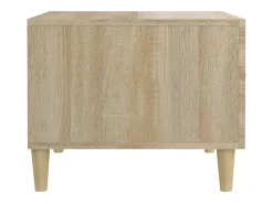 Mesa De Centro* Conjunto de 2 Mesas de Centro | Mesa de apoio 50x50x40cm deriv. madeira carvalho sonoma Castanho