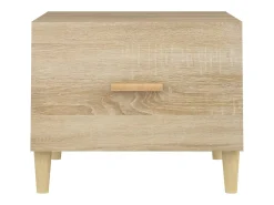 Mesa De Centro* Conjunto de 2 Mesas de Centro | Mesa de apoio 50x50x40cm deriv. madeira carvalho sonoma Castanho