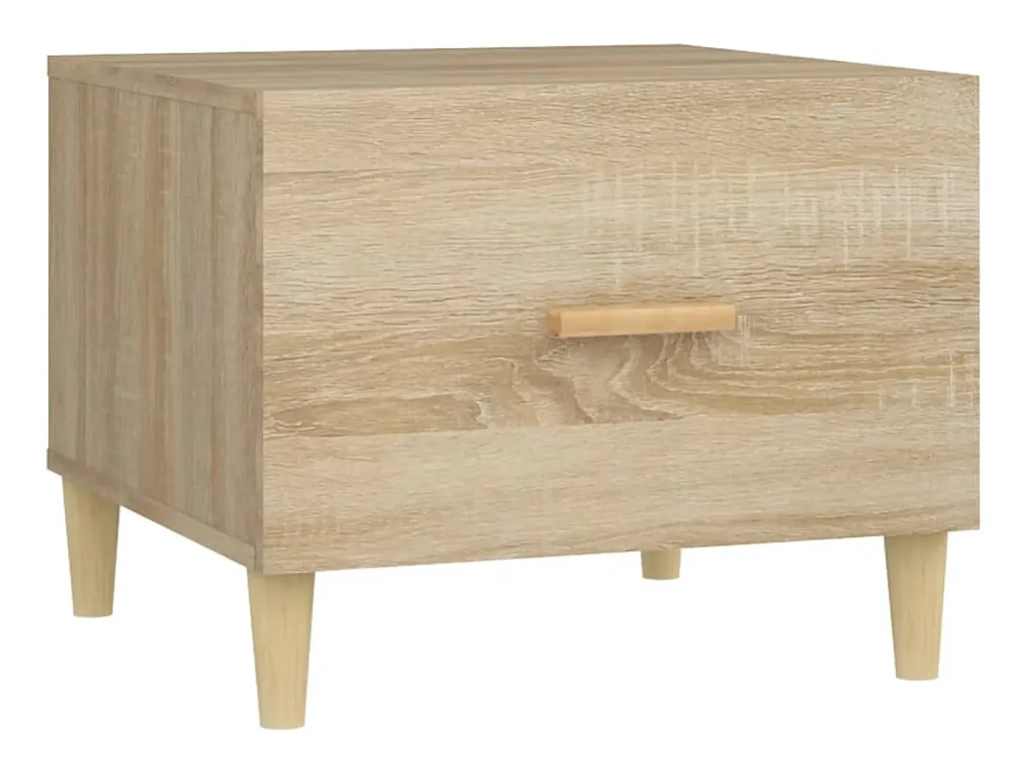 Mesa De Centro* Conjunto de 2 Mesas de Centro | Mesa de apoio 50x50x40cm deriv. madeira carvalho sonoma Castanho