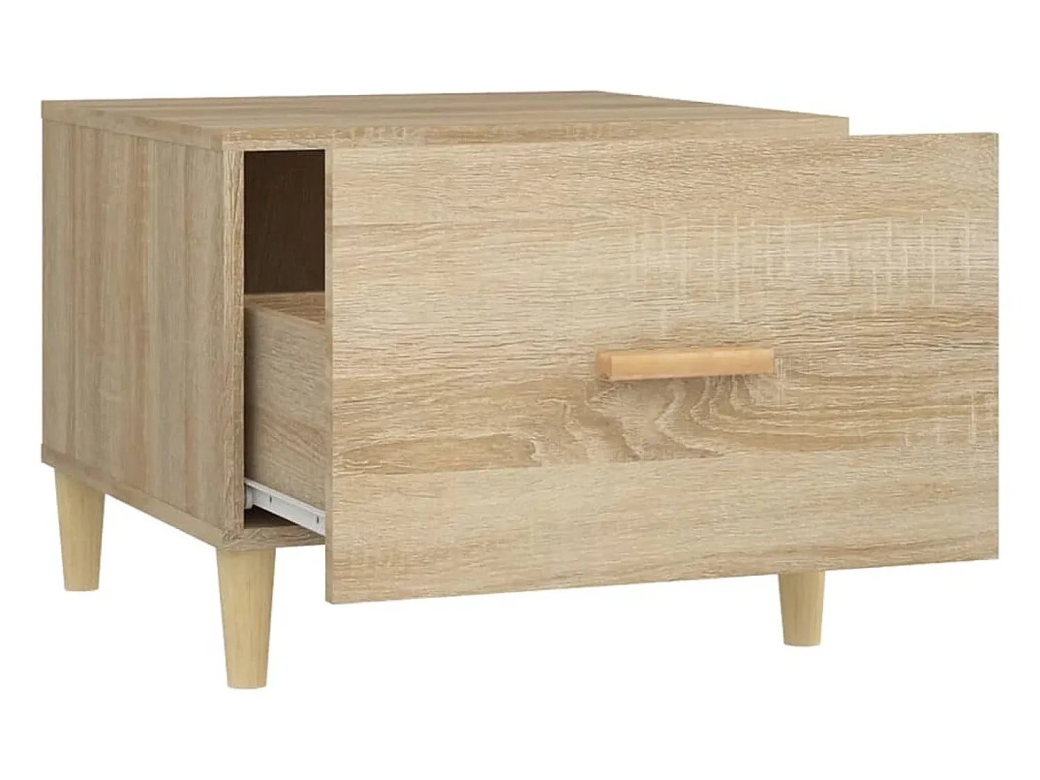 Mesa De Centro* Conjunto de 2 Mesas de Centro | Mesa de apoio 50x50x40cm deriv. madeira carvalho sonoma Castanho