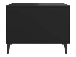 Mesa De Centro* Conjunto de 2 Mesas de Centro | Mesa de apoio com pernas de metal 50x50x40 cm Preto