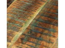 Mesa De Centro* Conjunto de 2 Mesas de Centro Baixas | Mesa de apoio madeira recuperada maciça Castanho