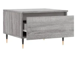 Mesa De Centro* Conjunto de 2 Mesas de Centro | Mesa de apoio | Mesa de café 50x46x35cm deriv. madeira sonoma Cinzento