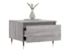 Mesa De Centro* Conjunto de 2 Mesas de Centro | Mesa de apoio | Mesa de café 50x46x35cm deriv. madeira sonoma Cinzento
