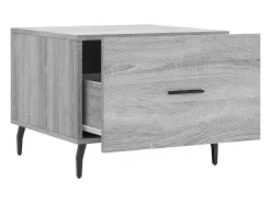 Mesa De Centro| Conjunto de 2 Mesas de Centro | Mesa de apoio | Mesa de café 50x50x40 cm madeira proc. sonoma cinza Cinzento