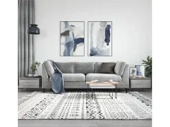 Sale Conjunto de 2 Mesas de Centro | Mesa de apoio | Mesa de café 50x46x35cm deriv. madeira sonoma Cinzento