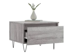 Sale Conjunto de 2 Mesas de Centro | Mesa de apoio | Mesa de café 50x46x35cm deriv. madeira sonoma Cinzento