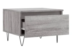 Sale Conjunto de 2 Mesas de Centro | Mesa de apoio | Mesa de café 50x46x35cm deriv. madeira sonoma Cinzento