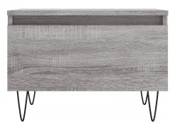 Sale Conjunto de 2 Mesas de Centro | Mesa de apoio | Mesa de café 50x46x35cm deriv. madeira sonoma Cinzento