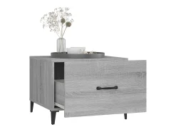 New Conjunto de 2 Mesas de Centro | Mesa de apoio + pernas de metal 50x50x40 cm sonoma cinza Cinzento