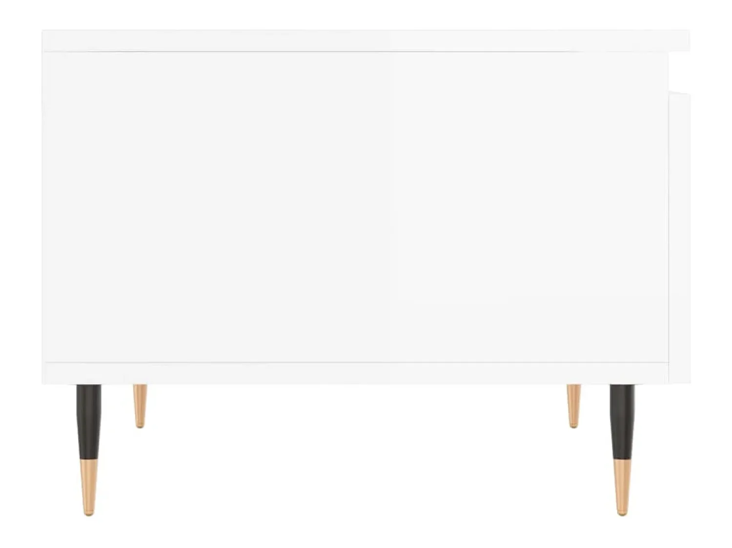 Mesa De Centro| Conjunto de 2 Mesas de Centro | Mesa de apoio | Mesa de café 50x46x35cm deriv. madeira brilhante Branco