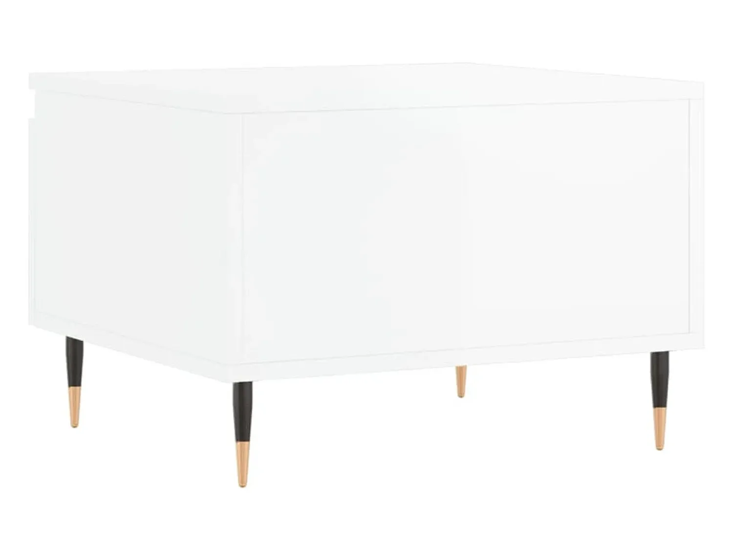 Mesa De Centro| Conjunto de 2 Mesas de Centro | Mesa de apoio | Mesa de café 50x46x35cm deriv. madeira brilhante Branco