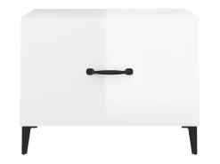 Conjunto de 2 Mesas de Centro | Mesa de apoio + pernas de metal 50x50x40 m brilhante^ Mesa De Centro