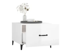 Conjunto de 2 Mesas de Centro | Mesa de apoio + pernas de metal 50x50x40 m brilhante^ Mesa De Centro