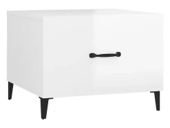 Conjunto de 2 Mesas de Centro | Mesa de apoio + pernas de metal 50x50x40 m brilhante^ Mesa De Centro