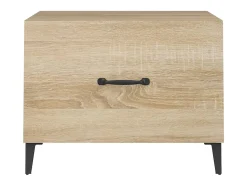 Online Conjunto de 2 Mesas de Centro | Mesa de apoio com pernas de metal 50x50x40 cm sonoma Castanho