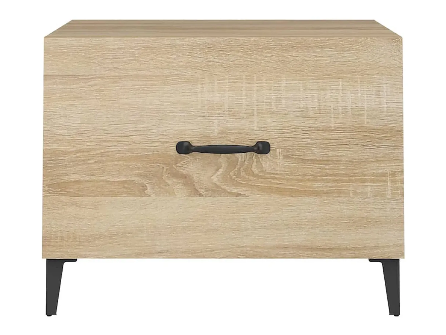 Online Conjunto de 2 Mesas de Centro | Mesa de apoio com pernas de metal 50x50x40 cm sonoma Castanho