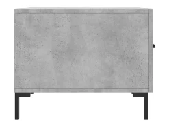 Conjunto de 2 Mesas de Centro | Mesa de apoio | Mesa de café 50x50x40 cm madeira processada cinza cimento^ Mesa De Centro