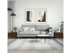 Conjunto de 2 Mesas de Centro | Mesa de apoio | Mesa de café 50x46x35 cm deriv. madeira carvalho^ Mesa De Centro